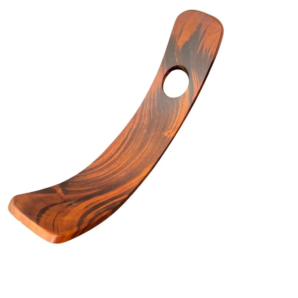 Tabletop Curved Single Bottle Wood Stand Balanced Floating